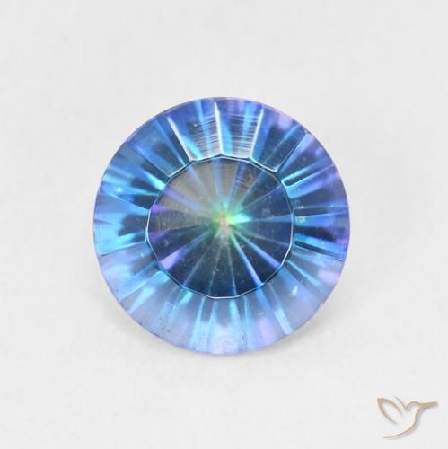 1.72ct Naturel Bleu multicolore Quartz mystique, Tour, VVS-VS