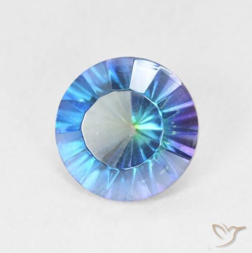 Quartz mystique Bleu multicolore naturelle Tour, 1.72 ct, VVS-VS