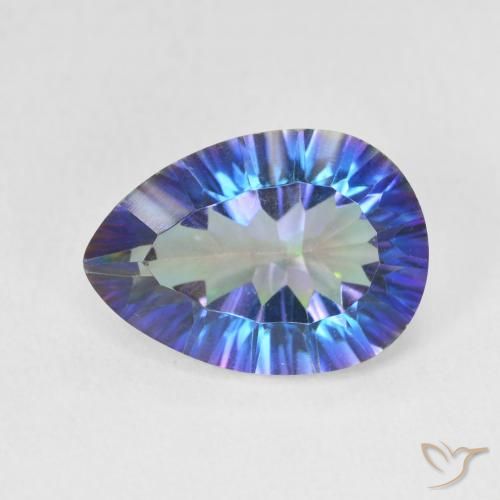 4.94ct Naturel Multicolore Quartz mystique, En forme de poire, VS