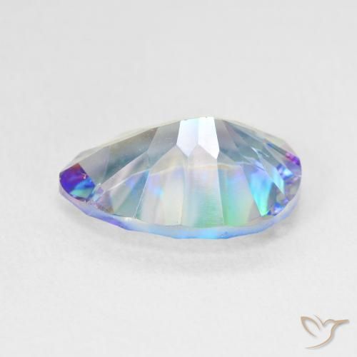 Quartz mystique Multicolore naturelle En forme de poire, 4.94 ct, VS