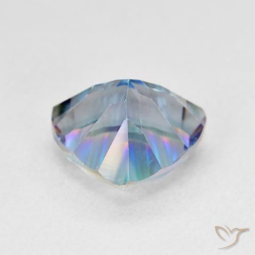 Quartz mystique Bleu multicolore naturelle Trillion, 3.01 ct, VS