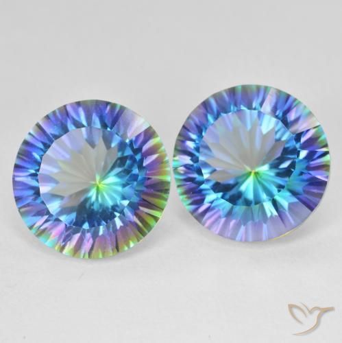 Shop natural 11.92ct Bleu multicolore Quartz mystique gems, Tour, from Brésil at GemSelect. In stock, global shipping!
