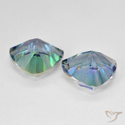 Shop natural 5.94ct Bleu multicolore Quartz mystique gems, Trillion, from Brésil at GemSelect. In stock, global shipping!