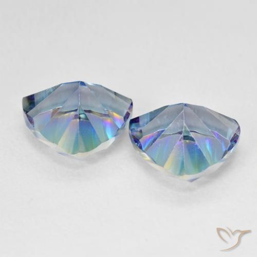 Shop natural 6.10ct Bleu multicolore Quartz mystique gems, Trillion, from Brésil at GemSelect. In stock, global shipping!