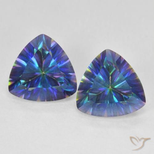 Achetez naturel 4,63ct multicolore quartz mystique gems, trillion, en provenance brésil chez gemselect. en stock, livraison internationale!