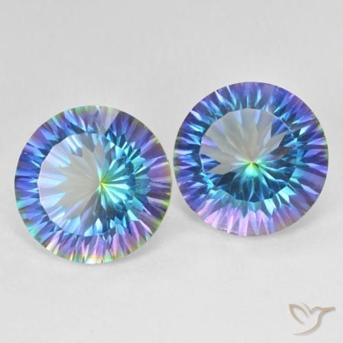 Shop natural 11.68ct Bleu multicolore Quartz mystique gems, Tour, from Brésil at GemSelect. In stock, global shipping!
