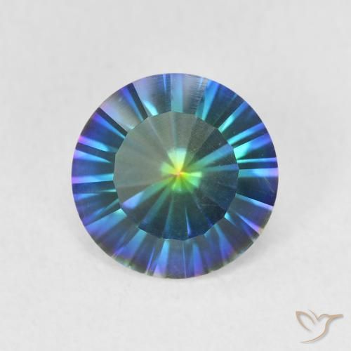 1.58ct Naturel Bleu multicolore Quartz mystique, Tour, VVS