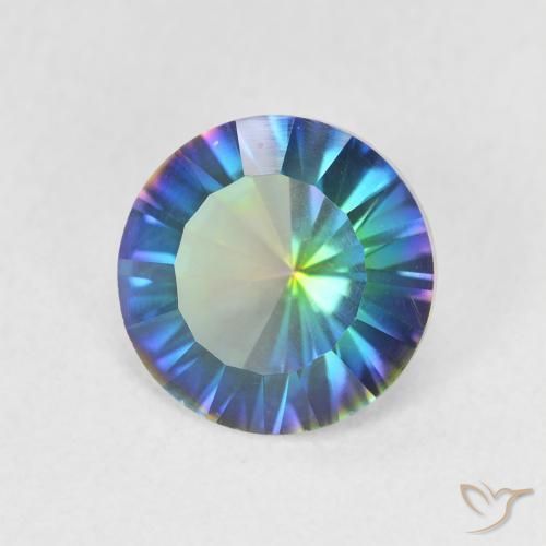 Quartz mystique Bleu multicolore naturelle Tour, 1.58 ct, VVS