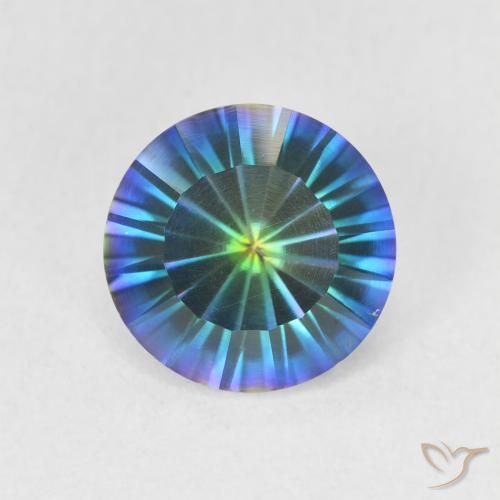 Quartz mystique multicolore naturelle coupe roude, 1,59 ct, VS