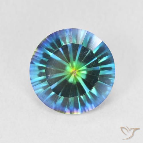 1.72ct Naturel Bleu multicolore Quartz mystique, Tour, VS