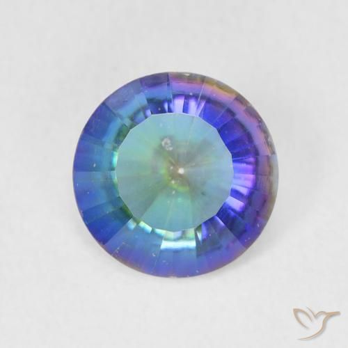 1.76ct Naturel Bleu multicolore Quartz mystique, Tour, VS