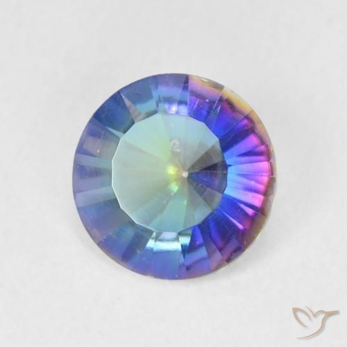 Quartz mystique Bleu multicolore naturelle Tour, 1.76 ct, VS
