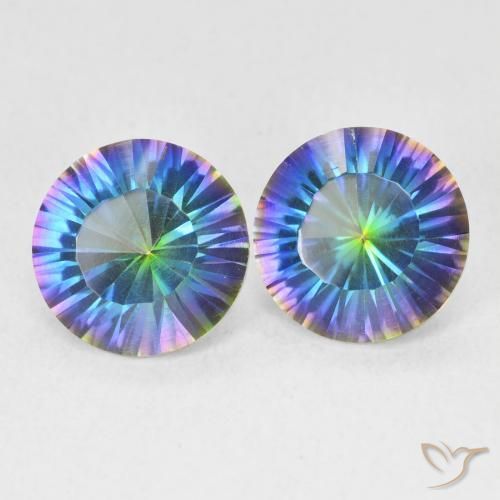 Shop natural 3.24ct Bleu multicolore Quartz mystique gems, Tour, from Brésil at GemSelect. In stock, global shipping!