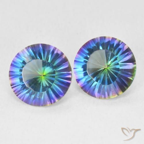 Shop natural 3.26ct Bleu multicolore Quartz mystique gems, Tour, from Brésil at GemSelect. In stock, global shipping!