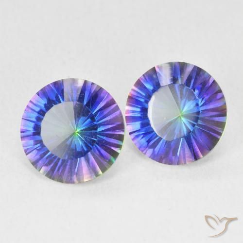 Shop natural 3.46ct Bleu multicolore Quartz mystique gems, Tour, from Brésil at GemSelect. In stock, global shipping!