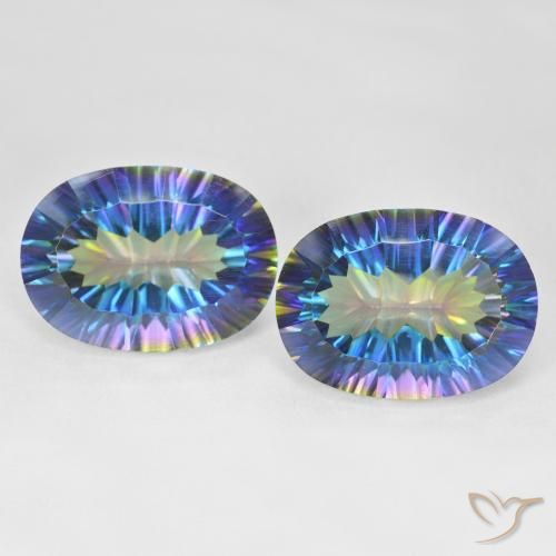 Achetez naturel 25,03ct multicolore quartz mystique gems, coupe ovale, en provenance brésil chez gemselect. en stock, livraison internationale!