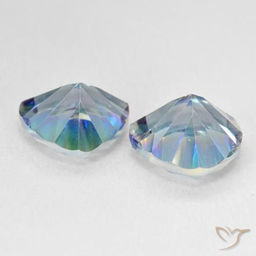 Shop natural 6.06ct Bleu multicolore Quartz mystique gems, Trillion, from Brésil at GemSelect. In stock, global shipping!