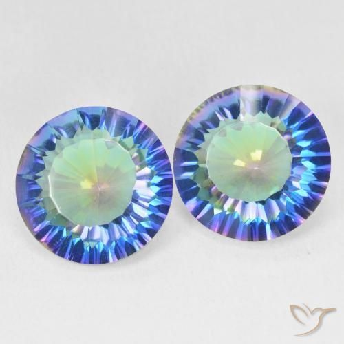 Shop natural 10.50ct Bleu multicolore Quartz mystique gems, Tour, from Brésil at GemSelect. In stock, global shipping!