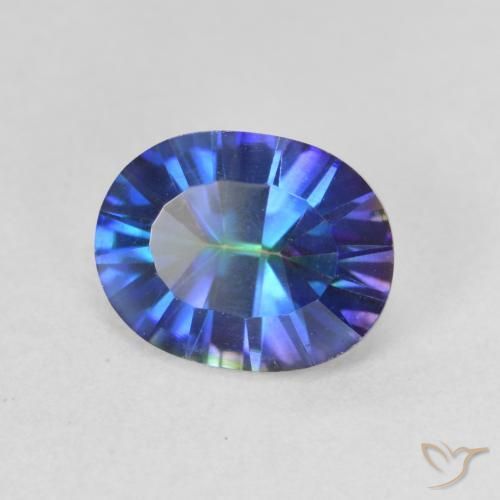 Quartz mystique Multicolore naturelle ovale, 1.75 ct, VVS-VS