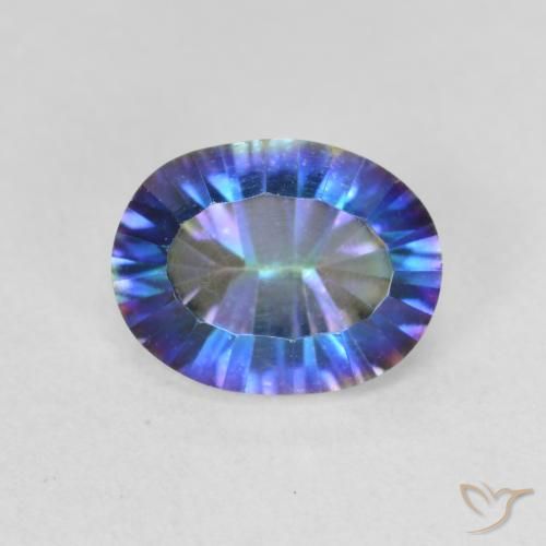 1.72ct Naturel Multicolore Quartz mystique, ovale, VVS-VS