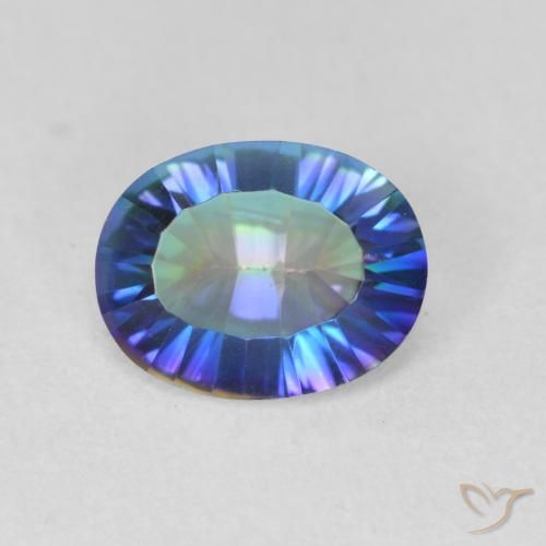1.62ct Naturel Multicolore Quartz mystique, ovale, VS