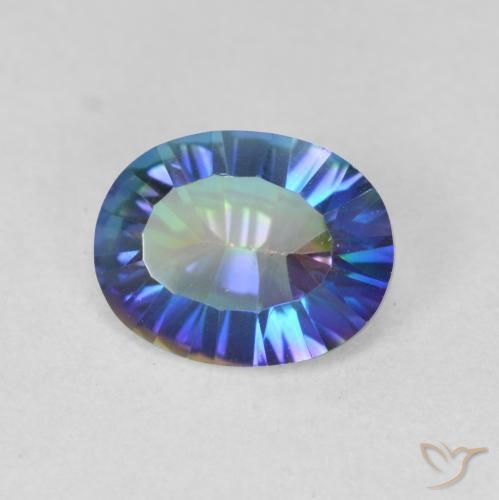 Quartz mystique Multicolore naturelle ovale, 1.62 ct, VS
