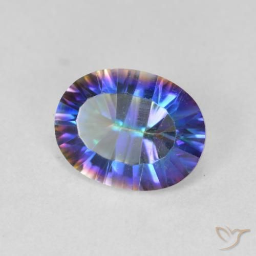 Quartz mystique Multicolore naturelle ovale, 1.64 ct, VS