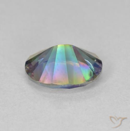 Quartz mystique Multicolore naturelle ovale, 1.60 ct, VVS-VS