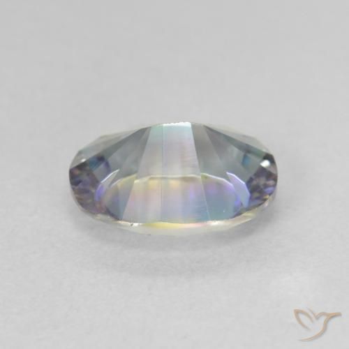 Quartz mystique Multicolore naturelle ovale, 1.66 ct, VVS-VS