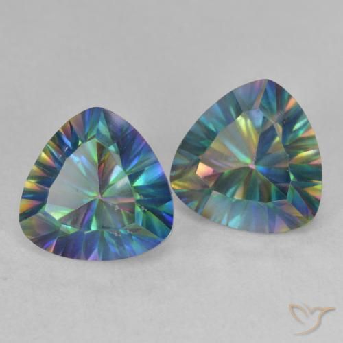 Shop natural 3.72ct Multicolore Quartz mystique gems, Trillion, from Brésil at GemSelect. In stock, global shipping!