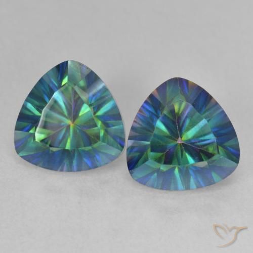 3.91ctw Naturel Multicolore Quartz mystique, Trillion, VS
