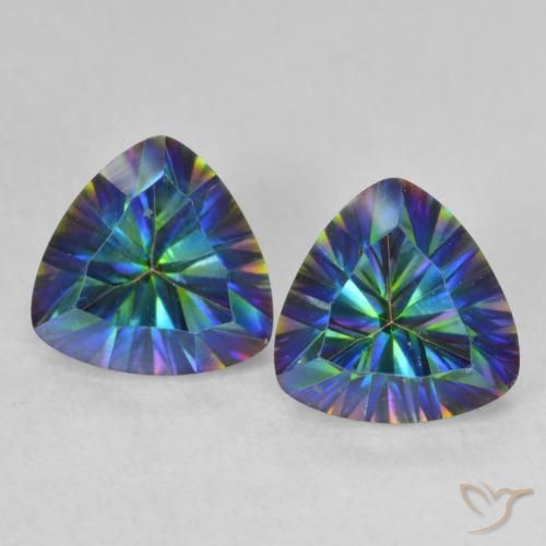 Shop natural 2.28ct Bleu multicolore Quartz mystique gems, Trillion, from Brésil at GemSelect. In stock, global shipping!