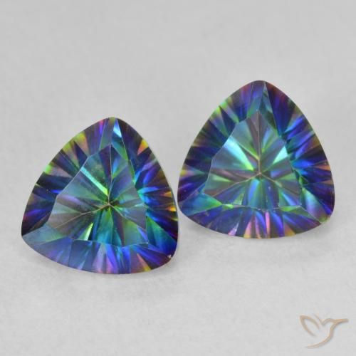 Shop natural 2.28ct Bleu multicolore Quartz mystique gems, Trillion, from Brésil at GemSelect. In stock, global shipping!