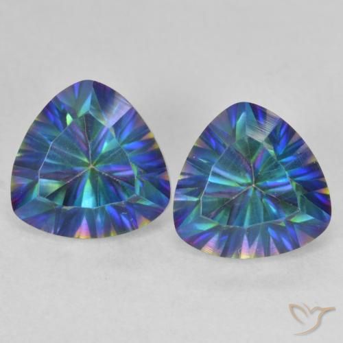 3.89ctw Naturel Multicolore Quartz mystique, Trillion, VVS-VS