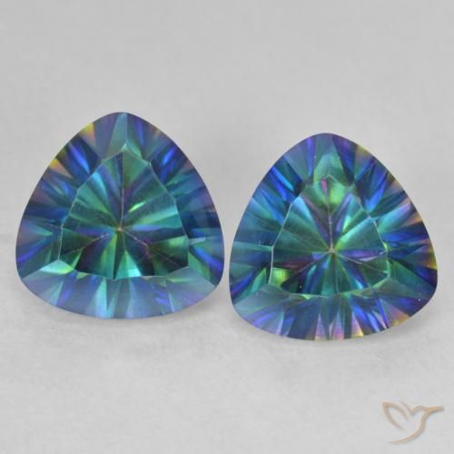 3.65ctw Naturel Multicolore Quartz mystique, Trillion, VVS-VS