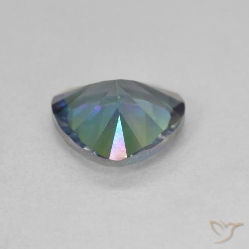 Quartz mystique Multicolore naturelle Trillion, 1.26 ct, VVS-VS