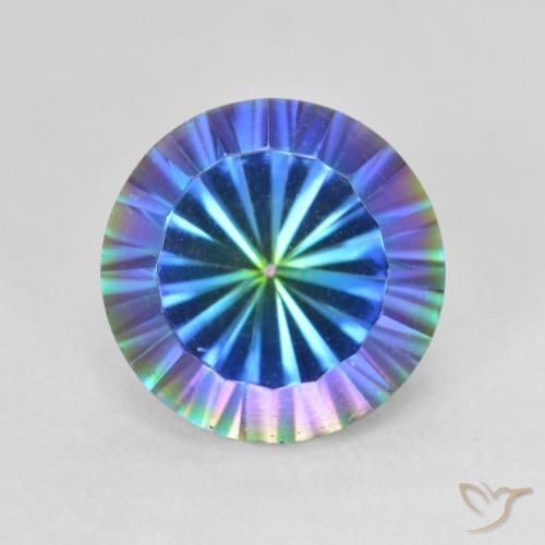 Quartz mystique multicolore naturelle coupe roude, 3,76 ct, VVS-VS