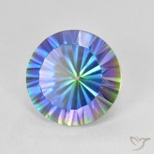 Quartz mystique multicolore naturelle coupe roude, 3,76 ct, VVS-VS