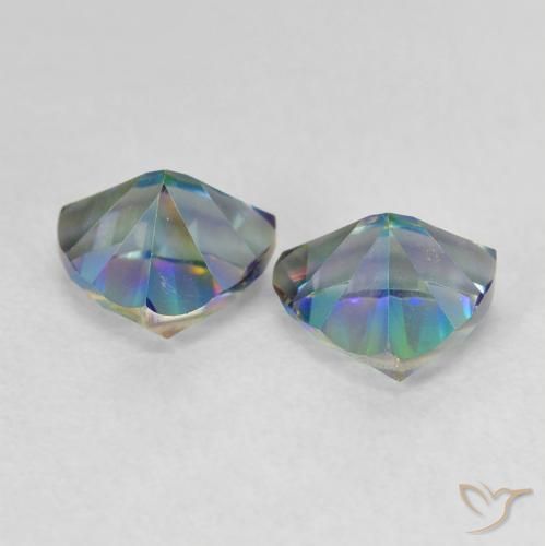 Achetez naturel 1.38ct Multicolore Quartz mystique gems, Trillion, En provenance Brésil chez GemSelect. En stock, livraison internationale!