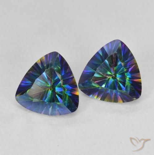 Shop natural 1.42ct Multicolore Quartz mystique gems, Trillion, from Brésil at GemSelect. In stock, global shipping!