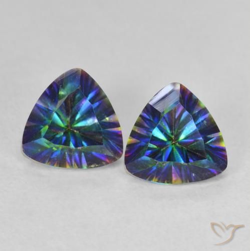 Shop natural 1.45ct Multicolore Quartz mystique gems, Trillion, from Brésil at GemSelect. In stock, global shipping!