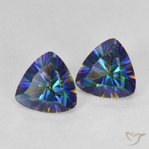 Achetez naturel 1,44ct multicolore quartz mystique gems, trillion, en provenance brésil chez gemselect. en stock, livraison internationale!