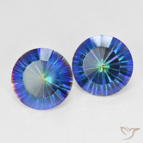 Shop natural 4.68ct Bleu multicolore Quartz mystique gems, Tour, from Brésil at GemSelect. In stock, global shipping!