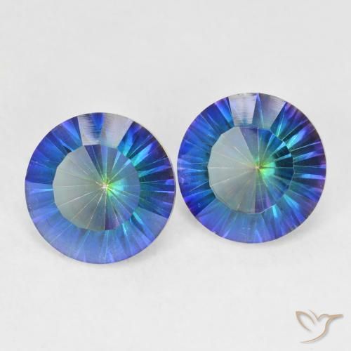 Shop natural 4.87ct Bleu multicolore Quartz mystique gems, Tour, from Brésil at GemSelect. In stock, global shipping!