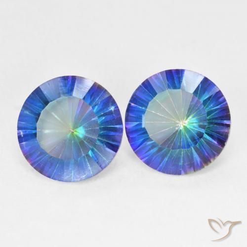 Shop natural 4.85ct Bleu multicolore Quartz mystique gems, Tour, from Brésil at GemSelect. In stock, global shipping!