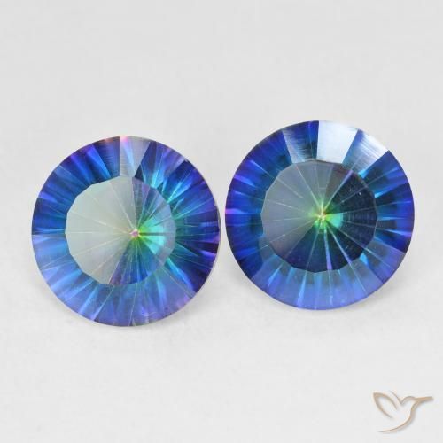 Shop natural 4.74ct Bleu multicolore Quartz mystique gems, Tour, from Brésil at GemSelect. In stock, global shipping!