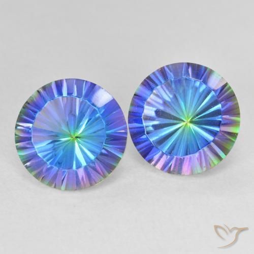 Shop natural 7.47ct Bleu multicolore Quartz mystique gems, Tour, from Brésil at GemSelect. In stock, global shipping!