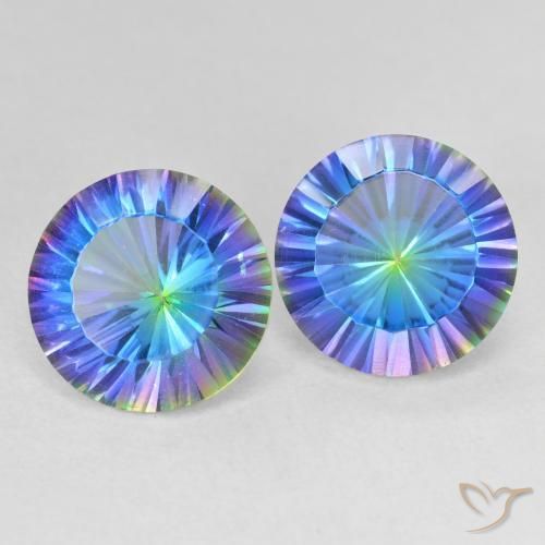 Shop natural 7.01ct Bleu multicolore Quartz mystique gems, Tour, from Brésil at GemSelect. In stock, global shipping!