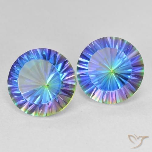 Shop natural 7.37ct Bleu multicolore Quartz mystique gems, Tour, from Brésil at GemSelect. In stock, global shipping!