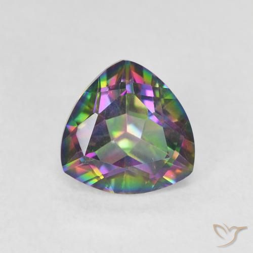 1.11ct Naturel Multicolore Quartz mystique, Trillion, VVS